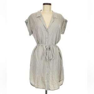 Anthropologie Cloth & Stone Light Gray Shirt Dress